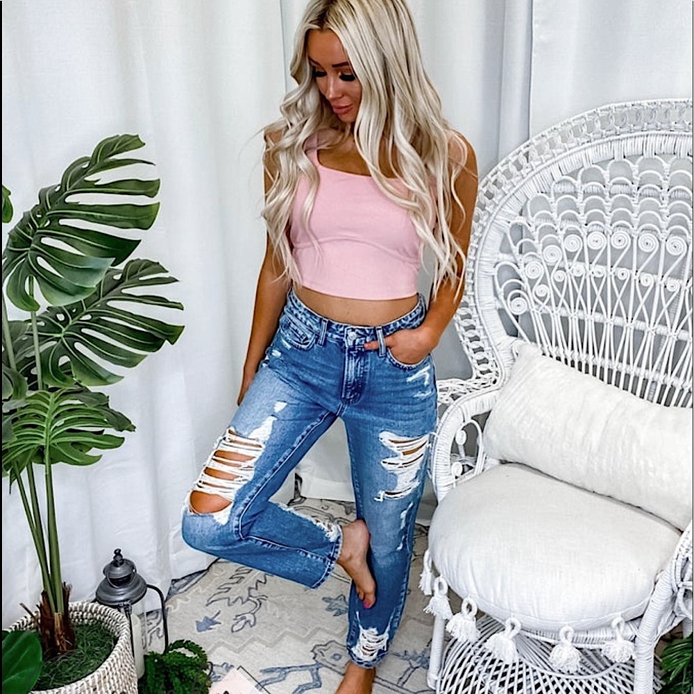 🍒BOGO50%🍒🆕💙FLYING MONKEY: Mom Ripped Straight Jean Size 13/31